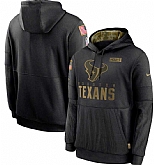 Men's Houston Texans Nike Black 2020 Salute to Service Sideline Performance Pullover Hoodie,baseball caps,new era cap wholesale,wholesale hats